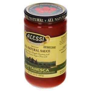 Alessi 24 oz Pasta Sauce Puttanesca With Olives, Capers, and Anchovies