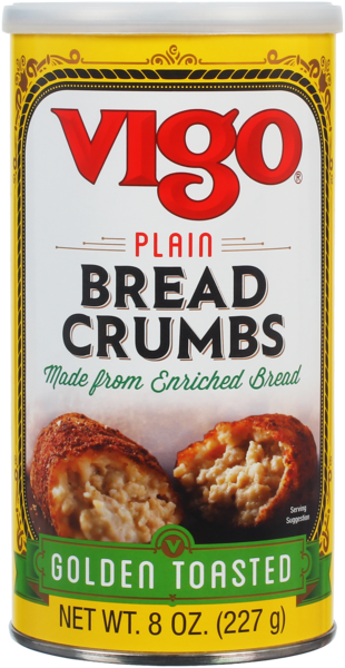 Vigo 8 oz Plain Golden Toasted Bread Crumbs