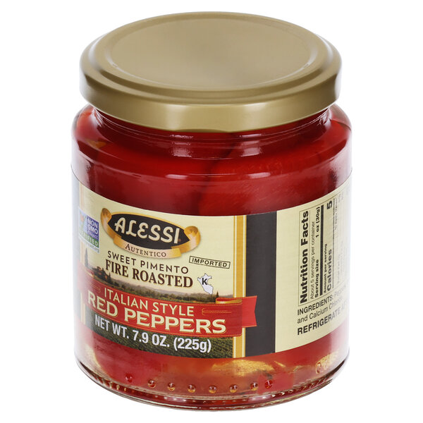 Alessi 7.9 oz Fire Roasted Italian Style Peppers