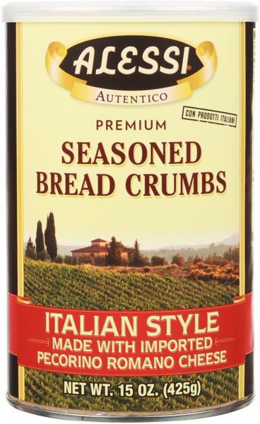 Alessi 15 oz Seasoned Italian Style Bread Crumbs