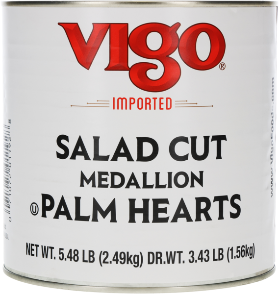 Vigo 3.43 lbs Hearts of Palm Medallions