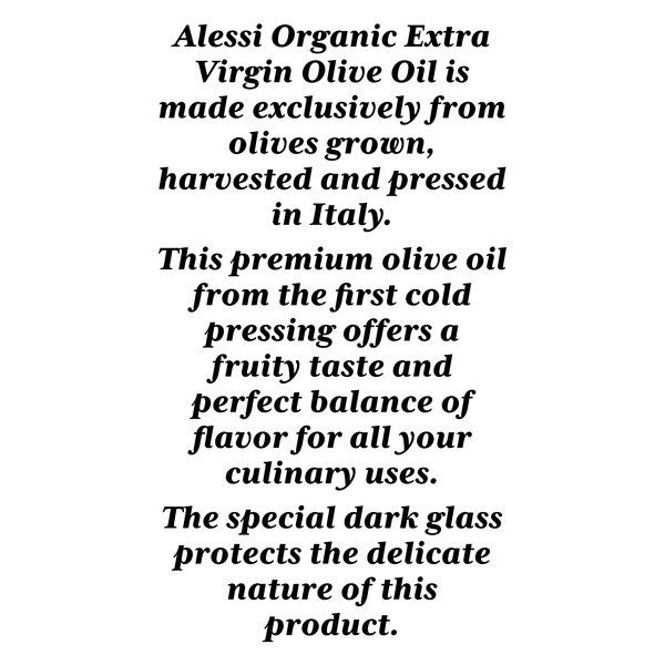 Alessi 17 fl. oz Organic Italian Extra Virgin Olive Oil