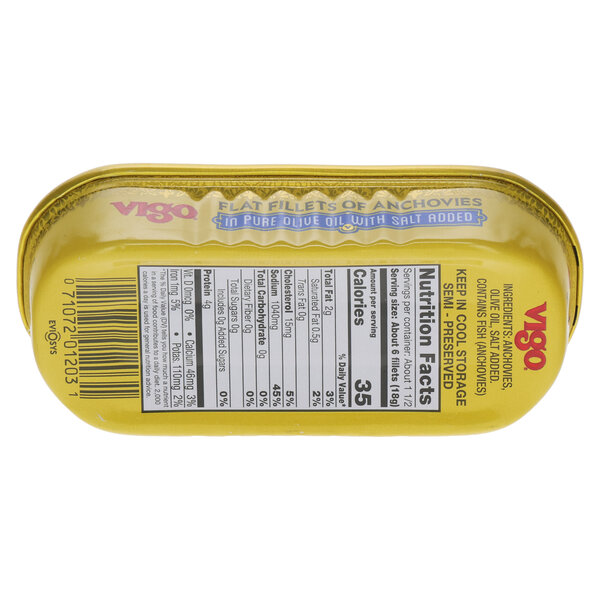 Vigo 2 oz Flat Anchovies