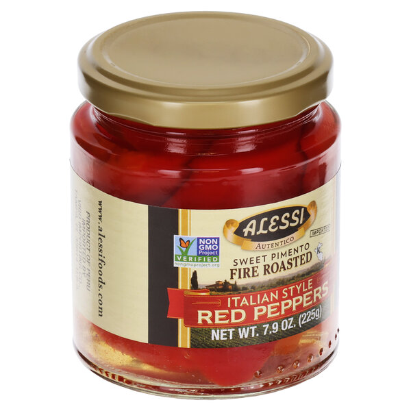 Alessi 7.9 oz Fire Roasted Italian Style Peppers