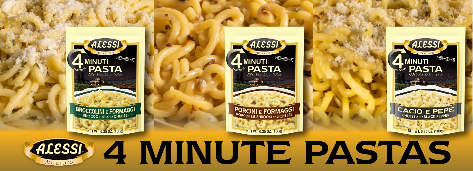 Alessi quick cook pastas are fast and delicious - photo of packages