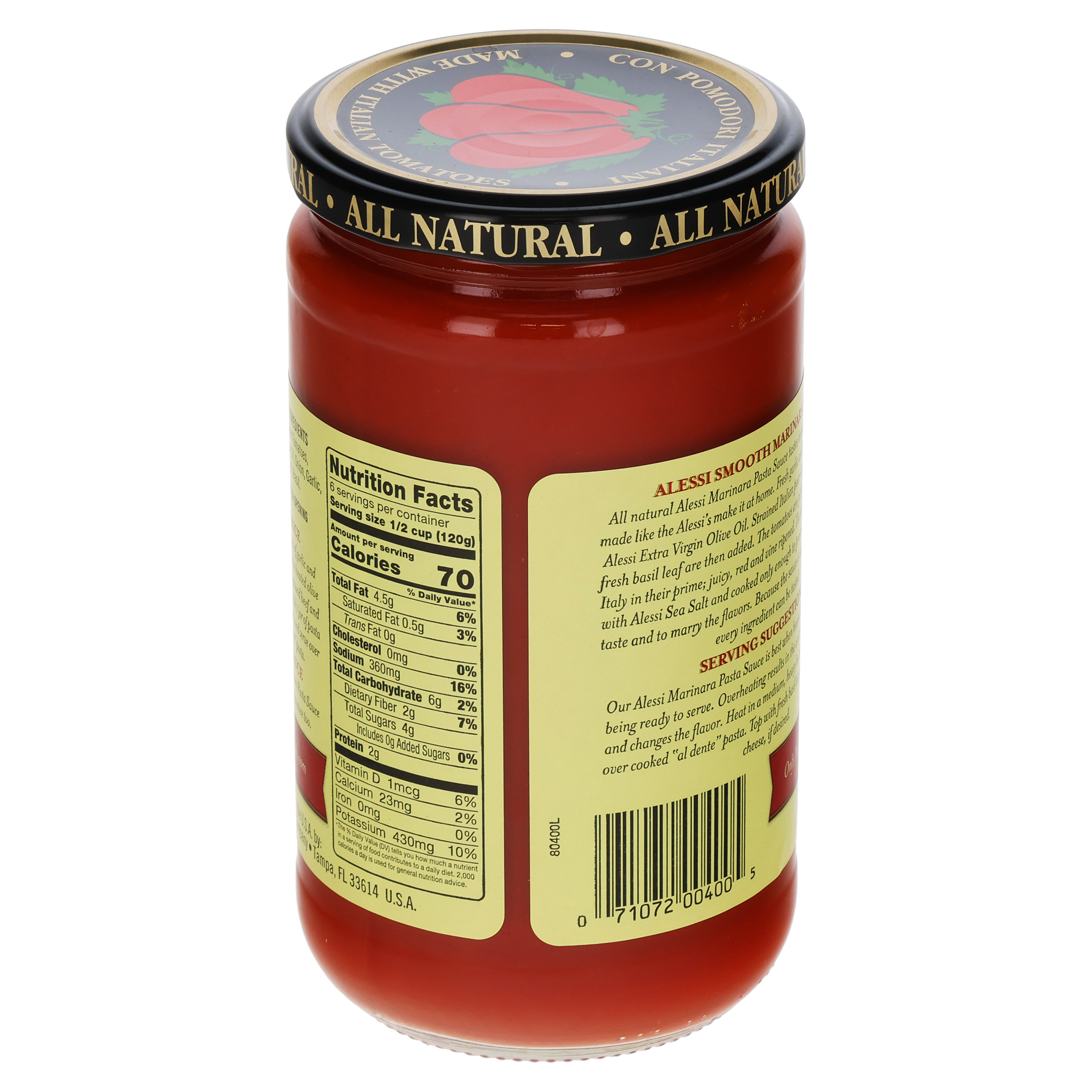 Alessi 24 oz Smooth Marinara Sauce