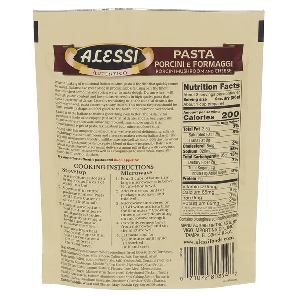 Alessi 6.35 oz Porcini Quick 4 Minute Pasta