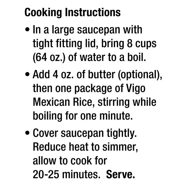 Vigo 2 lbs Vigo Mexican Rice Dinner