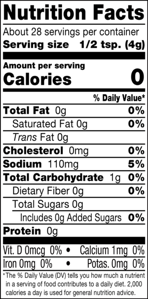 nutrition label for Balsamic Capers Nonpareilles