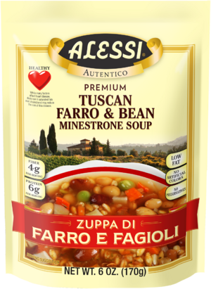 Alessi 6 oz Tuscan Farro & Bean Minestrone Soup