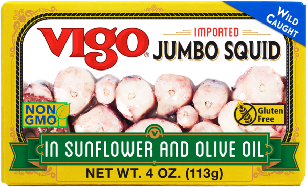 Vigo 4 oz Jumbo Squid in Oil