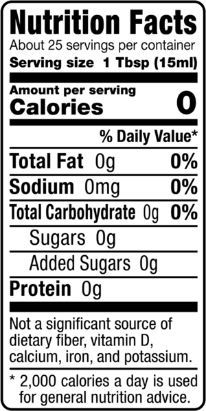 nutrition label for White Wine Vinegar